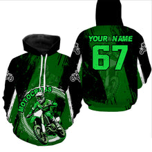 Load image into Gallery viewer, Adult&amp;Kid Green Custom Motocross Jersey Upf30+ Dirt Bike Jersey Mens Women Motocross Shirt| CTP53