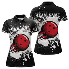 Load image into Gallery viewer, Black Bowling Jersey Men Women Custom Bowling Team Shirts Unisex Bowling Polo Quarter-zip CP32