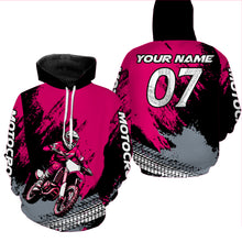 Load image into Gallery viewer, Custom Dirt Bike Jersey Pink Motocross Jersey Upf30+ Mens Women Racing Shirt| CTP30
