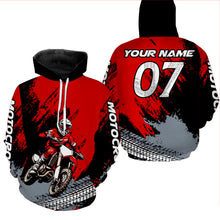 Load image into Gallery viewer, Custom Dirt Bike Jersey Red Motocross Jersey Upf30+ Mens Women Racing Shirt| CTP30