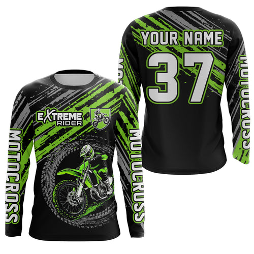 Adult&Kid Custom Dirt Bike Jersey Motocross Jersey Upf30+ Mens Women Motocross Shirt| CTP57