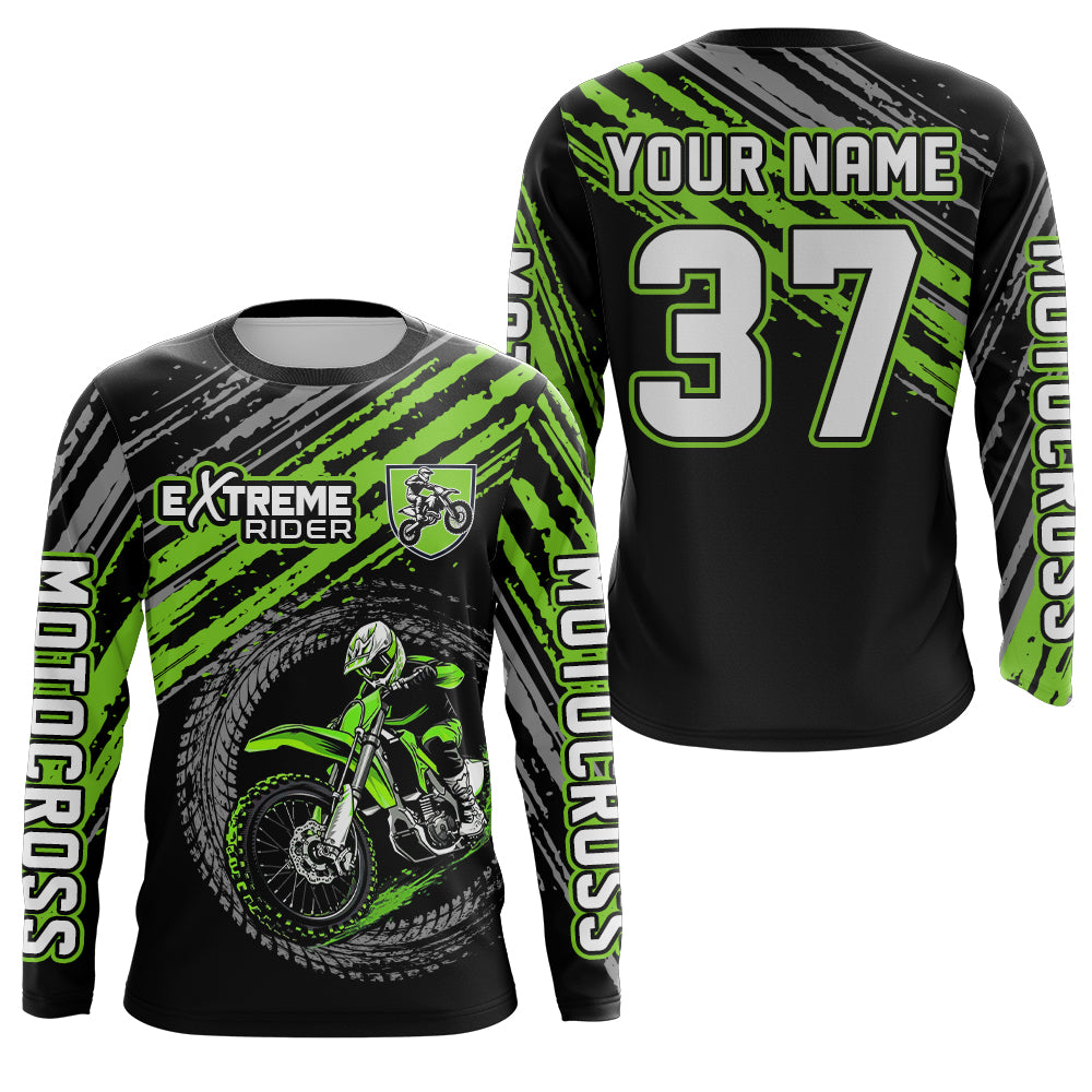 Adult&Kid Custom Dirt Bike Jersey Motocross Jersey Upf30+ Mens Women Motocross Shirt| CTP57