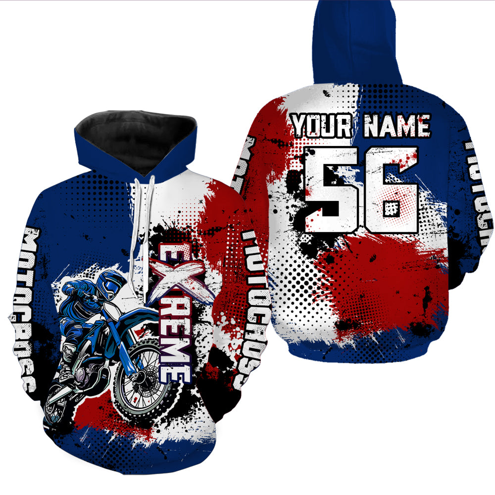 Custom US Flag Motocross Jersey for Men Women Upf30+ Dirt Bike Shirt Motorcycle Jersey| CTP68