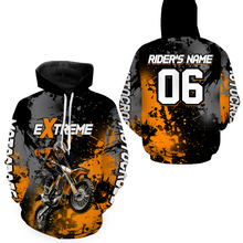 Load image into Gallery viewer, Adult&amp;Kid orange custom dirt bike jersey motocross jersey mens women extreme motocross shirt| CTP08