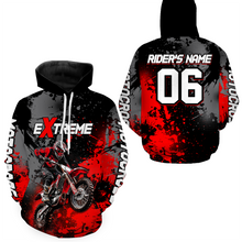 Load image into Gallery viewer, Adult&amp;Kid red custom dirt bike jersey motocross jersey mens women extreme motocross shirt| CTP08