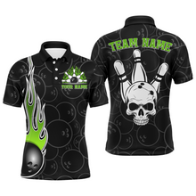 Load image into Gallery viewer, Men Skull Bowling Jersey Custom Bowling Team Shirts Unisex Bowling Men Short Sleeve Polo Shirt CP30