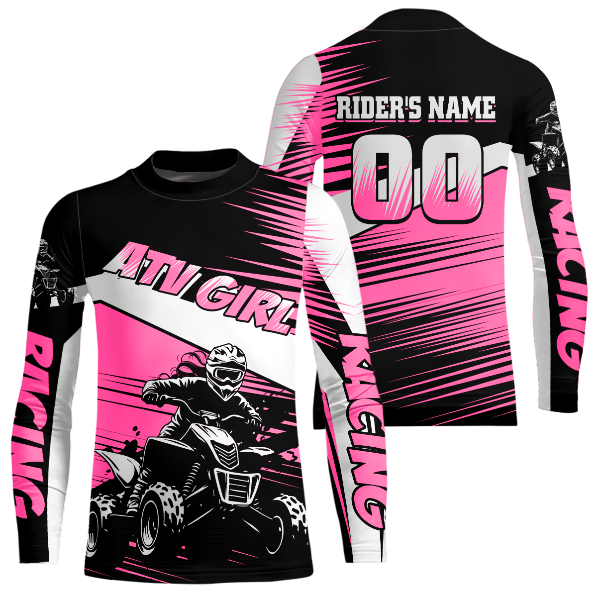 Custom Pink ATV Motocross Jersey for Adult Kids Youth Quad Dirt Bike Racing Shirt For Men Women NHN001
