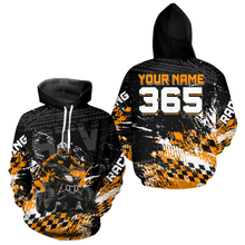 Load image into Gallery viewer, Custom Orange Atv Motocross Hoodie Upf30+ Quad Bike Shirt Extreme Racing Adult Youth Off-Road Quad Shirt NHN009
