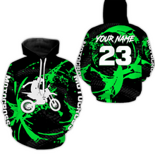 Load image into Gallery viewer, Custom Dirt Bike Jersey Green Motocross Jersey Upf30+ Mens Women Racing Shirt| CTP28