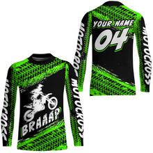 Load image into Gallery viewer, Custom Dirt Bike Jersey Green Motocross Jersey Upf30+ Mens Women Racing Shirt| CTP27