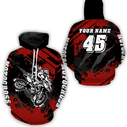 Custom Red Motocross Jersey for Men Women Upf30+ Dirt Bike Shirt Motorcycle Jersey| CTP101