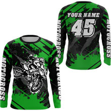 Load image into Gallery viewer, Custom Green Motocross Jersey for Men Women Upf30+ Dirt Bike Shirt Motorcycle Jersey| CTP101