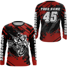Load image into Gallery viewer, Custom Red Motocross Jersey for Men Women Upf30+ Dirt Bike Shirt Motorcycle Jersey| CTP101