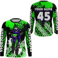 Load image into Gallery viewer, Custom Green Motocross Jersey for Men Women Upf30+ Dirt Bike Shirt Racing Jersey| CTP102