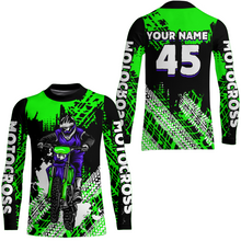 Load image into Gallery viewer, Custom Green Motocross Jersey for Men Women Upf30+ Dirt Bike Shirt Racing Jersey| CTP102