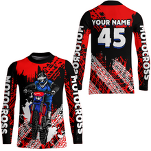 Load image into Gallery viewer, Custom Red Motocross Jersey for Men Women Upf30+ Dirt Bike Shirt Racing Jersey| CTP102
