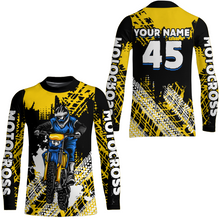 Load image into Gallery viewer, Custom Yellow Motocross Jersey for Men Women Upf30+ Dirt Bike Shirt Racing Jersey| CTP102