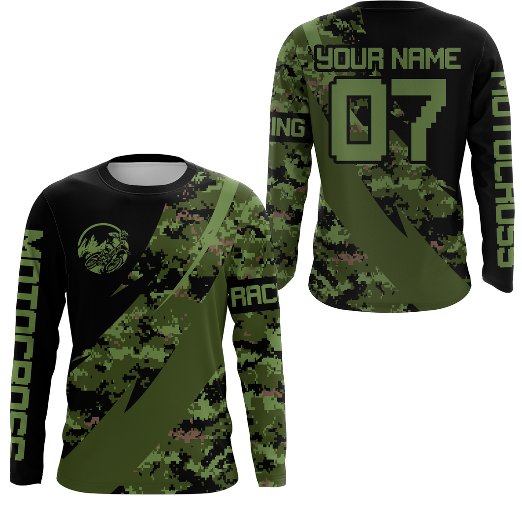 Custom Motocross Jersey for Men Women Upf30+ Camo Dirt Bike Shirt Motorcycle Jersey| CTP72