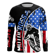 Load image into Gallery viewer, Adult&amp;Kid Custom American Flag Dirt Bike Jersey Motocross Jersey Upf30+ Motocross Shirt| CTP77