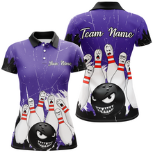 Load image into Gallery viewer, Purple Bowling Jersey Men And Women Custom Funny Bowling Shirts Unisex Polo Bowling Team Shirt CP15