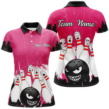 Load image into Gallery viewer, Pink Bowling Jersey Men And Women Custom Funny Bowling Shirts Unisex Polo Bowling Team Shirt CP15