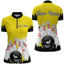 Load image into Gallery viewer, Yellow Bowling Jersey Men And Women Custom Funny Bowling Shirts Unisex Polo Bowling Team Shirt CP15
