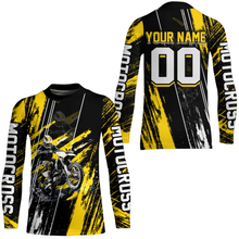 Load image into Gallery viewer, Adult&amp;Kid Yellow Dirt Bike Jersey Motocross Jersey Upf30+ Custom Mens Women Off-Road Jersey| CTP05