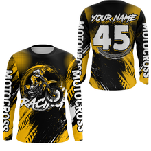Load image into Gallery viewer, Custom Dirt Bike Yellow Jersey Motocross Jersey Upf30+ Mens Women Motocross Shirt| CTP22