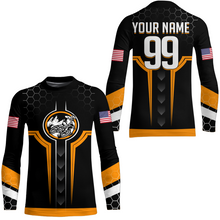 Load image into Gallery viewer, Adult&amp;Kid Orange Custom Dirt Bike Jersey Motocross Jersey Upf30+ Motocross Shirt| CTP78