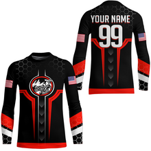 Load image into Gallery viewer, Adult&amp;Kid Red Custom Dirt Bike Jersey Motocross Jersey Upf30+ Motocross Shirt| CTP78