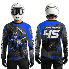 Load image into Gallery viewer, Blue Youth Motocross Shirts Custom MX Racing Extreme Shirts Kid Men Women UPF30+ DNT34