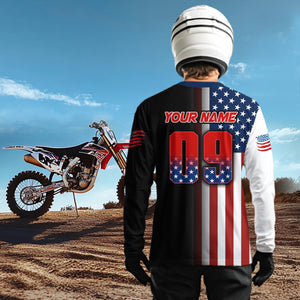 Eagle American Flag Motocross Jersey Dirt Bike Racing Shirts for Men Kid Women XM348