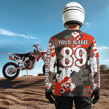 Camo ATV Racing Jersey Custom ATV Riding Shirt Quad Bike ATV Jersey for Kid Adult MX115