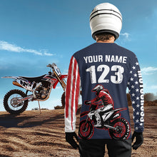Load image into Gallery viewer, American Flag Motocross Jersey Custom for Kid Men Women Patriotic Dirt Bike Shirt XM333