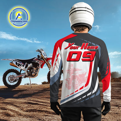 Red ATV Riding Jersey Custom Quad Bike Jersey for Men Kid Women ATV Racing Shirt MX106