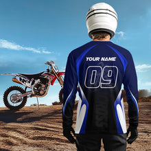 Load image into Gallery viewer, Custom Blue Motocross Jersey for Men Kid Women Racing Dirt Bike Off-road Shirt XM338