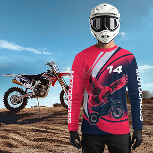 Pink Eagle Motocross Jersey Dirt Bike Shirt Men Kid Women Motorcycle Riding Shirt XM367