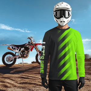 Custom Green Motocross Jersey Dirt Bike Off-road Jersey for Men Kid Women Boys Girls XM358