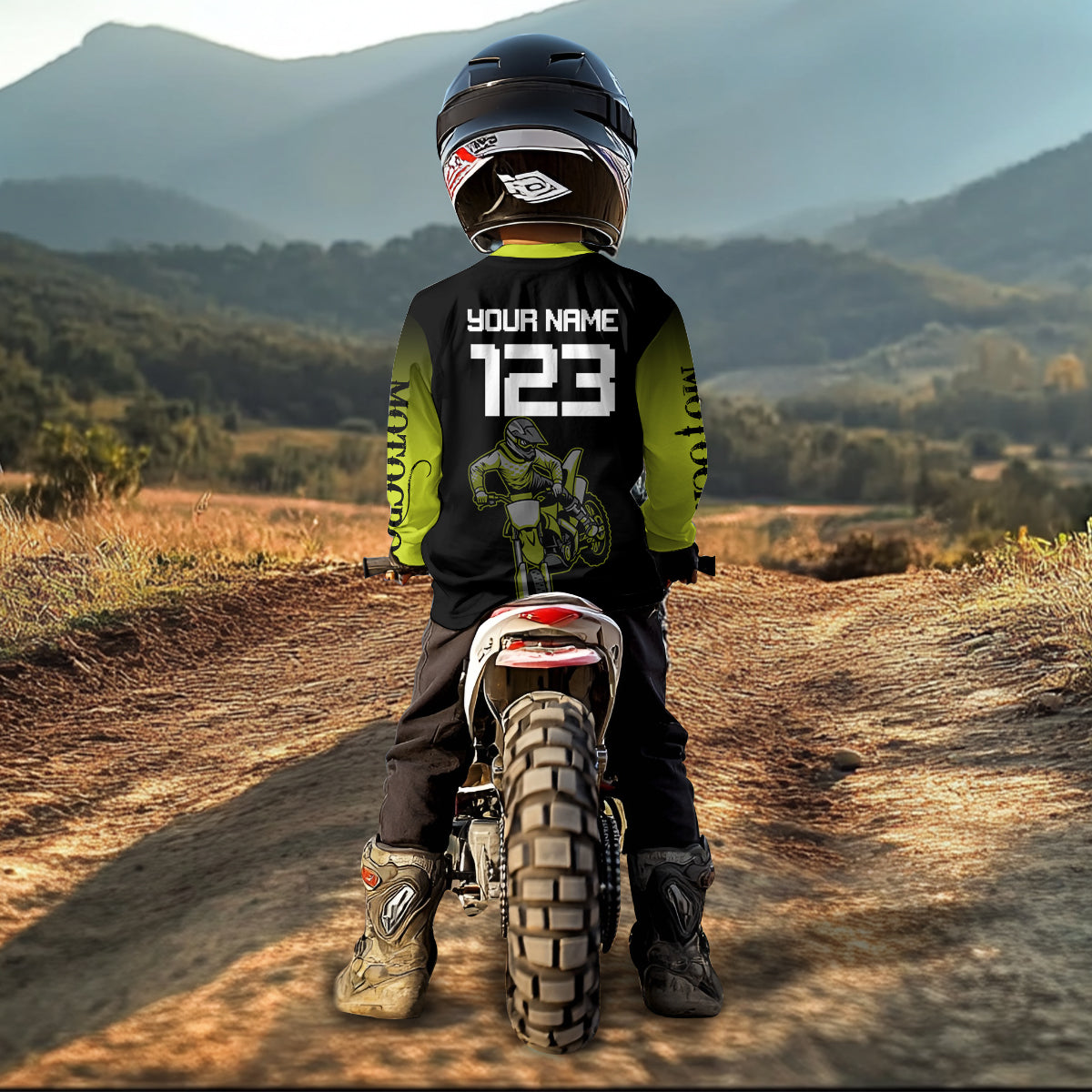 Lime Green Motocross Jersey Men Kid Women Custom Racing Dirt Bike Racing Shirt XM339