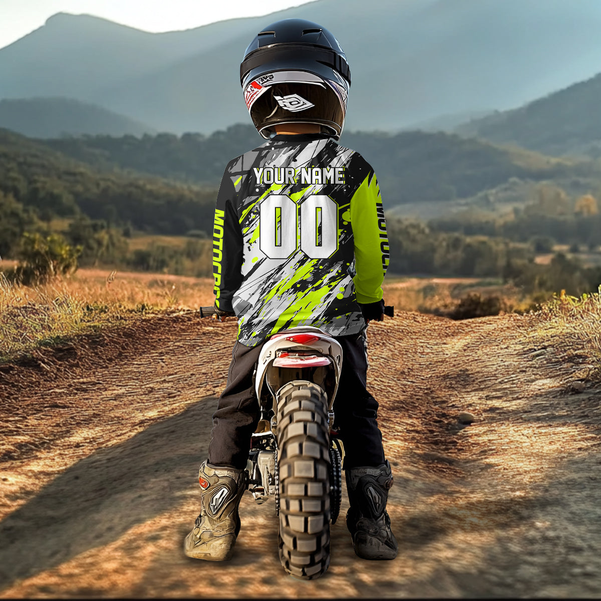 ATV Racing Jersey Custom Green ATV Motocross Shirt Kid Women Men ATV Jersey MX137