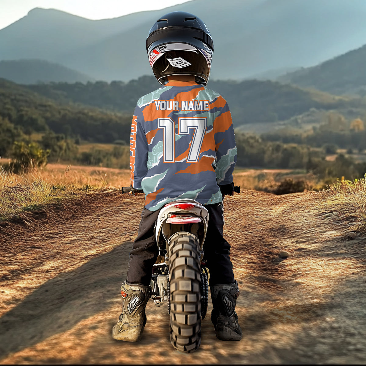 Camo Motocross Racing Jersey Dirt Bike Jersey Men Kid Women Off Road Shirt Long Sleeve XM386