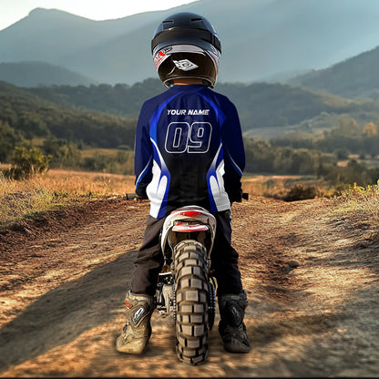 Custom Blue Motocross Jersey for Men Kid Women Racing Dirt Bike Off-road Shirt XM338