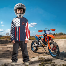 Load image into Gallery viewer, American Flag Motocross Jersey Custom for Kid Men Women Patriotic Dirt Bike Shirt XM333
