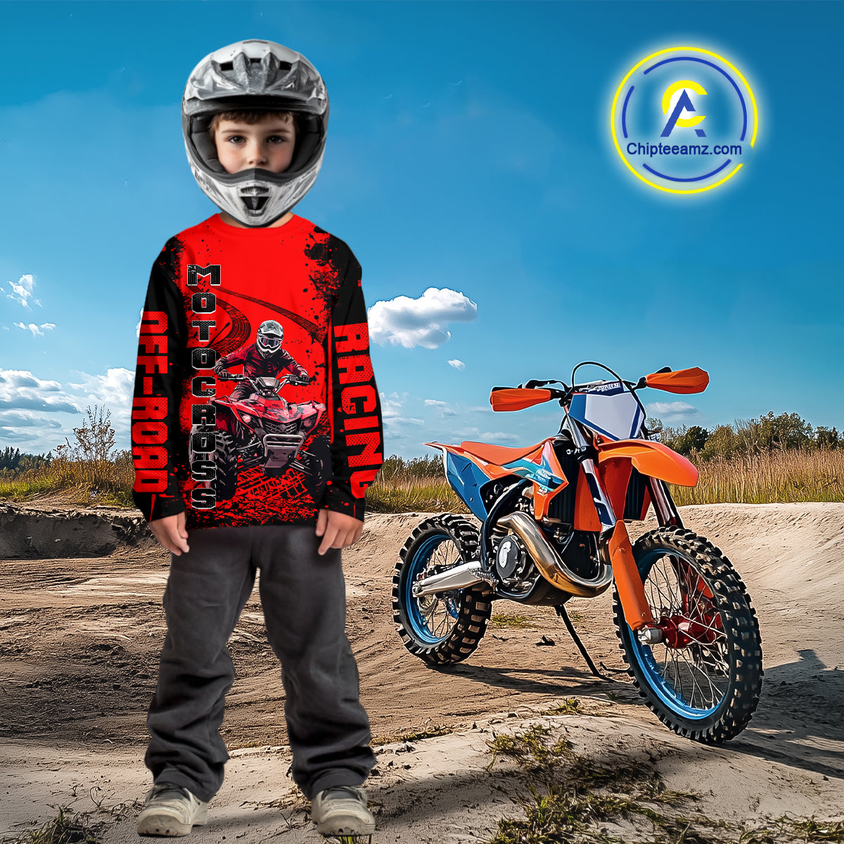 Red ATV Racing Jersey Custom ATV Riding Shirt for Kid Adult Quad Bike ATV Jersey MX114