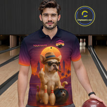 Load image into Gallery viewer, Custom Funny Dog Bowling Jersey for Men Bowling Uniform Polo &amp; 1/4 Zip Bowling Team Shirts HNT135