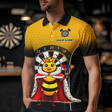 Load image into Gallery viewer, Custom Funny King Bee Dart Shirt Dart Team Jersey for Men Dartboard Polo &amp; 1/4 Zip Shirts NNT164