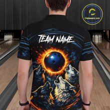 Load image into Gallery viewer, Wolf Bowling Jersey for Men Polo &amp; 1/4 Zip Custom Wolf Bowling Team Shirts Bowling League HNT205