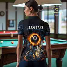 Load image into Gallery viewer, Personalized Funny Wolf 8 Ball Pool Women Billiard Polo &amp; 1/4 Zip, Billiard Shirt, Billiard Team Jerseys NNT144