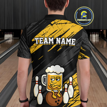 Load image into Gallery viewer, Custom Funny Beer Bowling Jersey for Men Bowling Uniform Polo &amp; 1/4 Zip Bowling Team Shirts HNT107