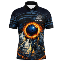 Load image into Gallery viewer, Wolf Bowling Jersey for Men Polo &amp; 1/4 Zip Custom Wolf Bowling Team Shirts Bowling League HNT205
